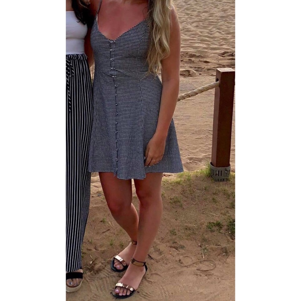 Checkered a-line dress
